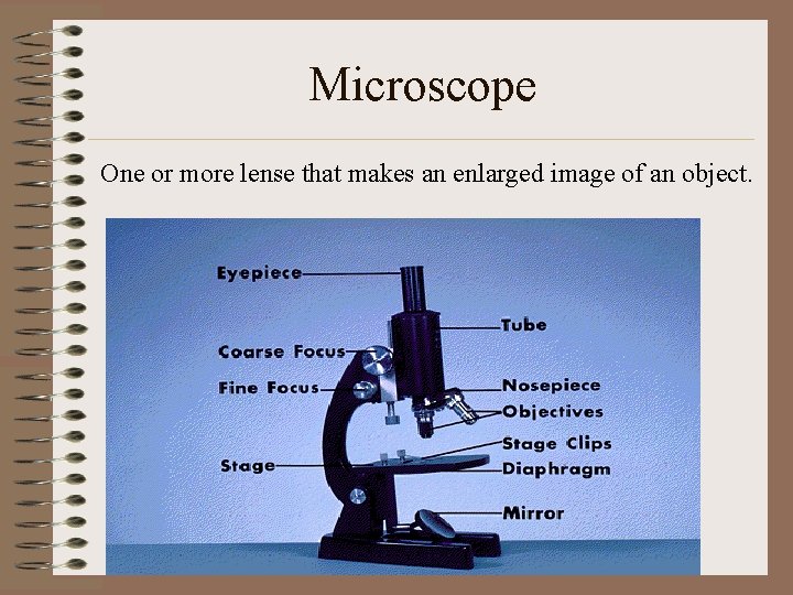 Introduction to the Microscope Care Parts Focusing BELL