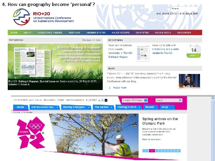 4. How can geography become ‘personal’? 