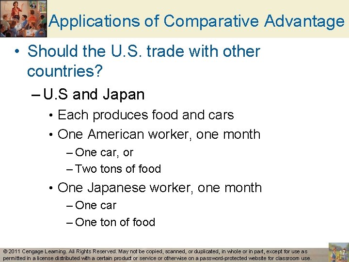 Applications of Comparative Advantage • Should the U. S. trade with other countries? –