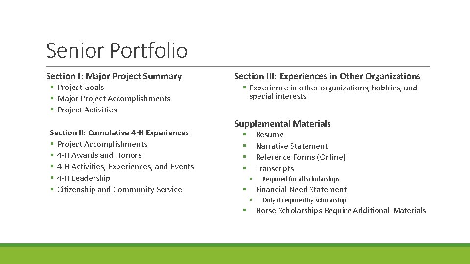 Senior Portfolio Section I: Major Project Summary Project Goals Major Project Accomplishments Project Activities Senior Portfolio Section I: Major Project Summary Project Goals Major Project Accomplishments Project Activities