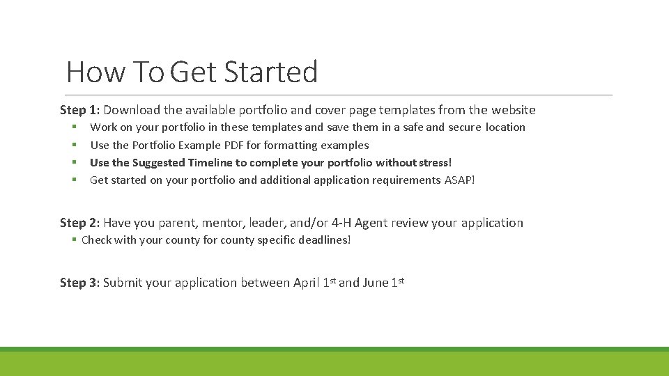 How To Get Started Step 1: Download the available portfolio and cover page templates How To Get Started Step 1: Download the available portfolio and cover page templates