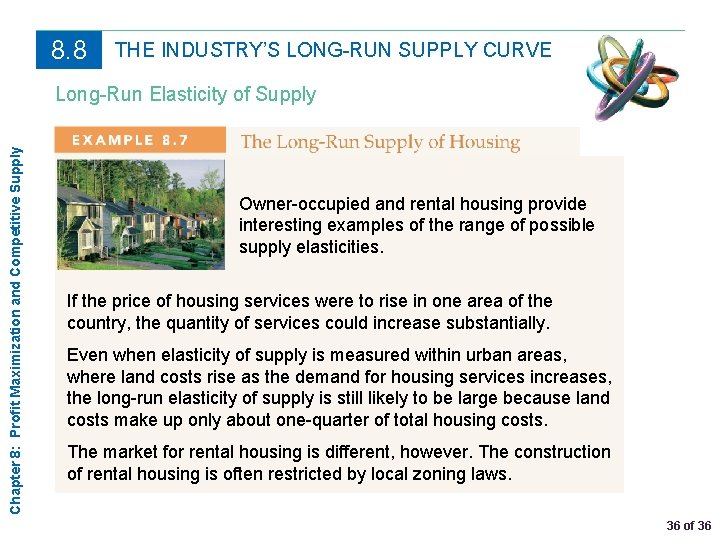 8. 8 THE INDUSTRY’S LONG-RUN SUPPLY CURVE Chapter 8: Profit Maximization and Competitive Supply