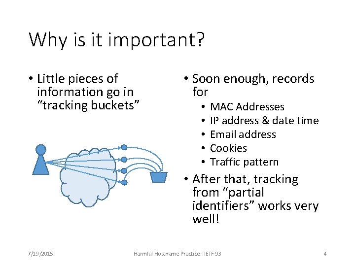 Why is it important? • Little pieces of information go in “tracking buckets” • Why is it important? • Little pieces of information go in “tracking buckets” •
