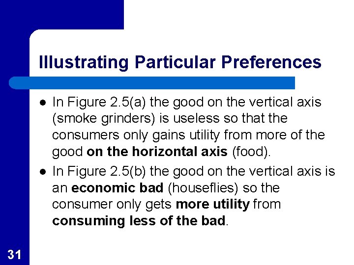 Illustrating Particular Preferences l l 31 In Figure 2. 5(a) the good on the