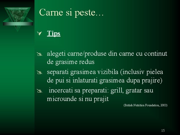 Carne si peste… Ú Tips @ alegeti carne/produse din carne cu continut de grasime