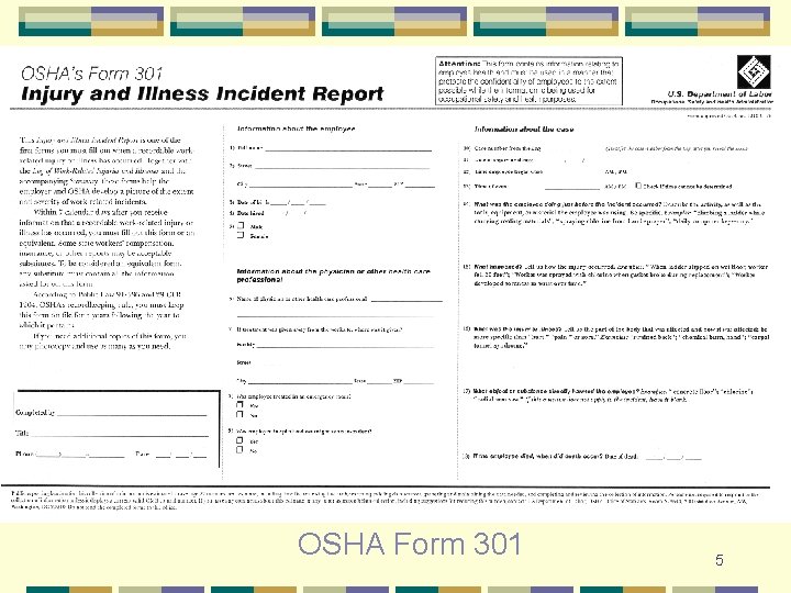 OSHA Form 301 5 