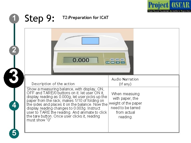 1 Step 9: T 2: Preparation for ICAT 2 3 4 5 Audio Narration