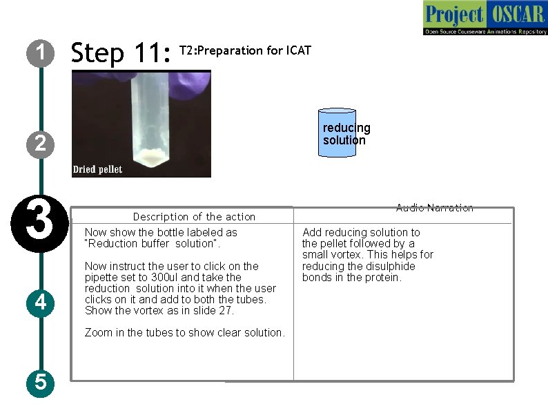 1 Step 11: T 2: Preparation for ICAT reducing solution 2 3 4 Description