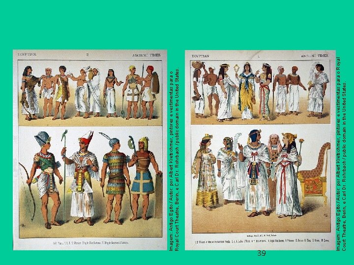 Imagem: Antigo Egito / Autor: por Albert Kretschmer, pintores e vestimentas para o Royal