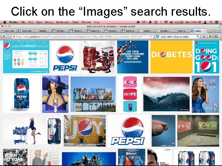 Click on the “Images” search results. 