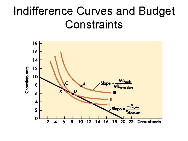 Indifference Curves and Budget Constraints 