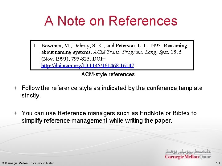 A Note on References 1. Bowman, M. , Debray, S. K. , and Peterson,