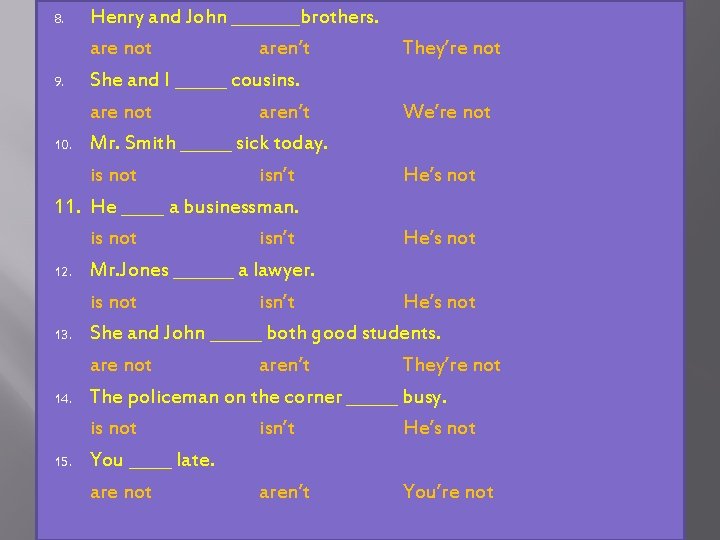 Verb To Be Document Corrections Page 1 Last