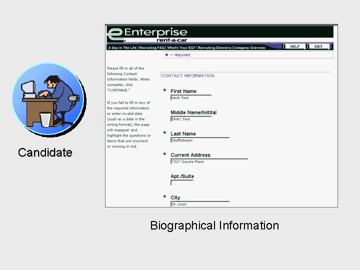 Candidate Biographical Information 