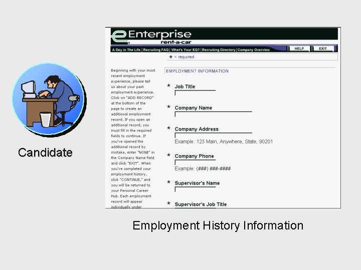 Candidate Employment History Information 