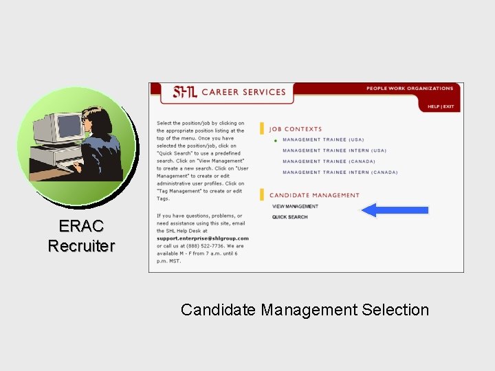 ERAC Recruiter Candidate Management Selection 
