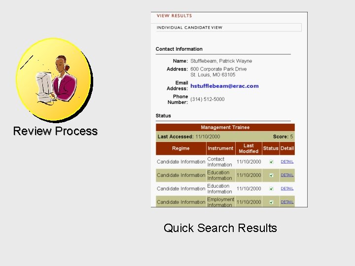 Review Process Quick Search Results 
