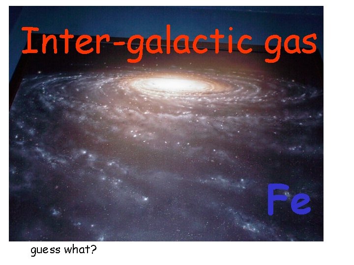 Inter-galactic gas Fe guess what? 