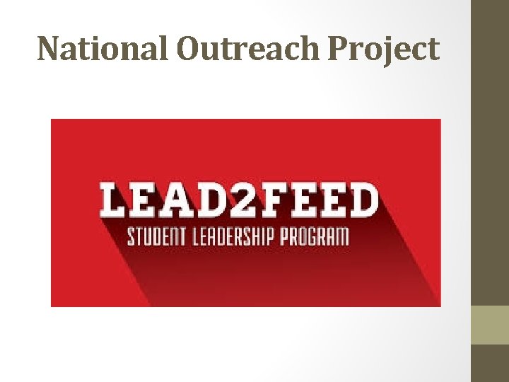 National Outreach Project 