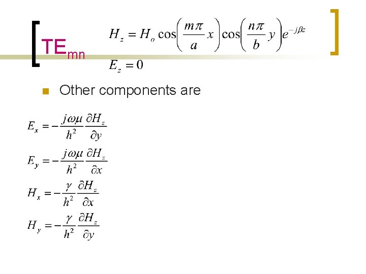 TEmn n Other components are 