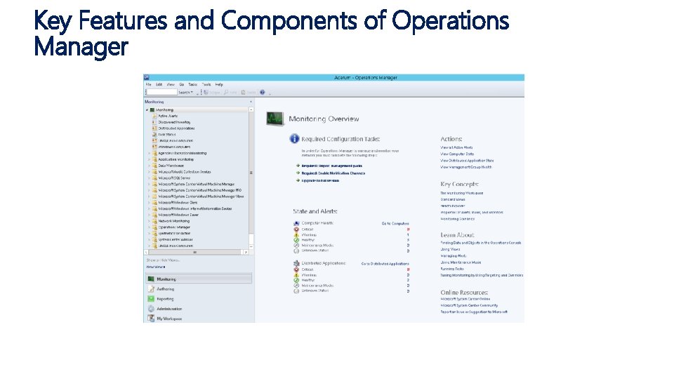 Key Features and Components of Operations Manager 