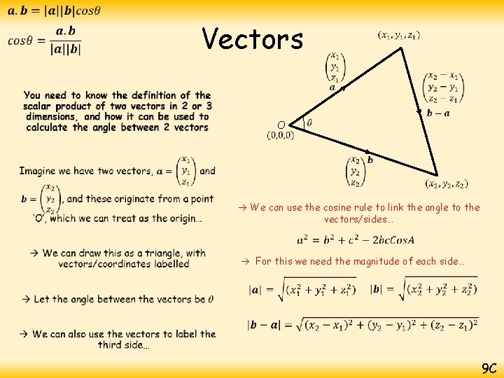 Teachings for Exercise 9 C Vectors a You