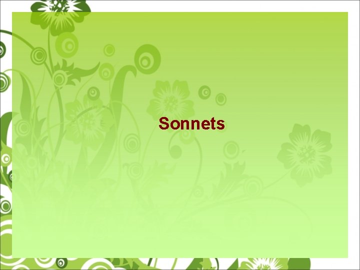 Sonnets 