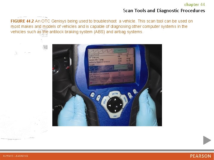 chapter 44 Scan Tools and Diagnostic Procedures FIGURE 44. 2 An OTC Genisys being
