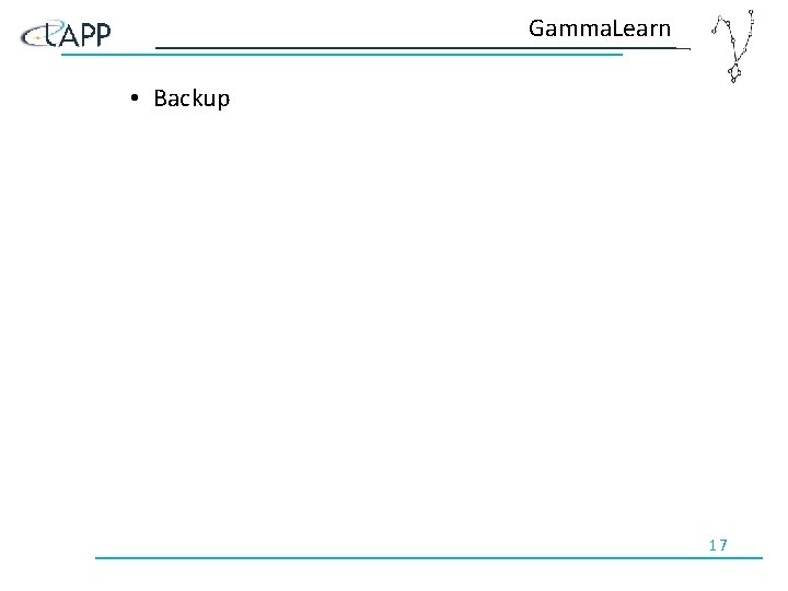 Gamma. Learn • Backup 17 