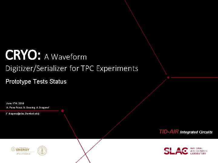 CRYO: A Waveform Digitizer/Serializer for TPC Experiments Prototype Tests Status June 17 th, 2019