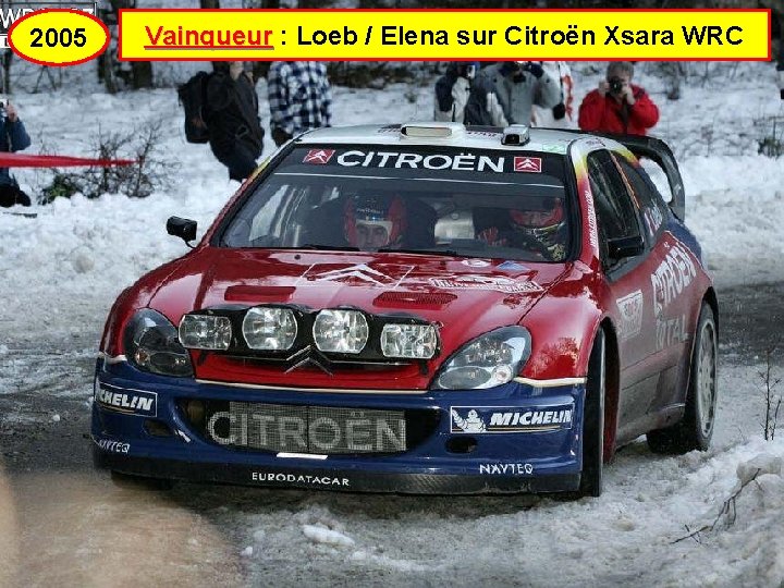 2005 Vainqueur : Loeb / Elena sur Citroën Xsara WRC 