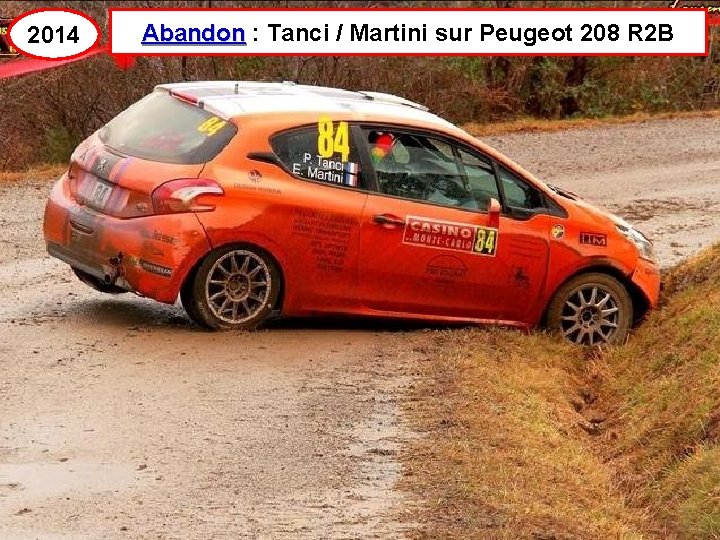 2014 Abandon : Tanci / Martini sur Peugeot 208 R 2 B 