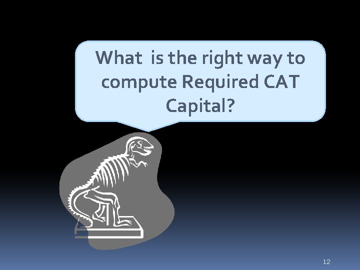 What is the right way to compute Required CAT Capital? 12 