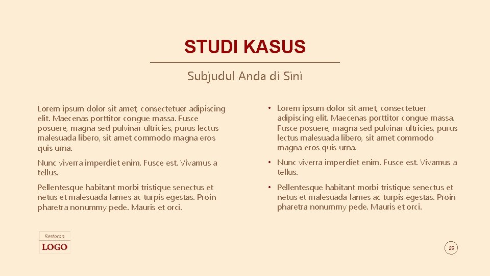 STUDI KASUS Subjudul Anda di Sini Lorem ipsum dolor sit amet, consectetuer adipiscing elit.