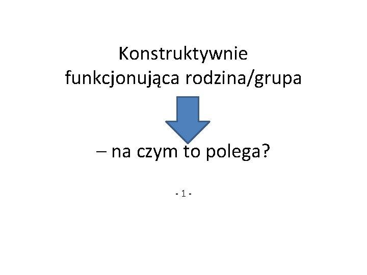 Konstruktywnie funkcjonująca rodzina/grupa – na czym to polega? -1 - 