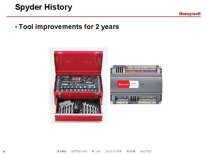 Spyder History • Tool improvements for 2 years 6 