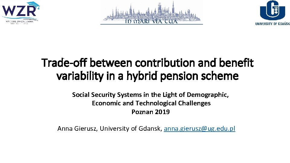 Trade-off between contribution and benefit variability in a hybrid pension scheme Social Security Systems