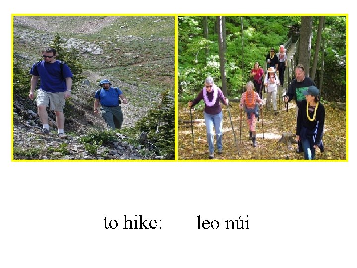 to hike: leo núi 