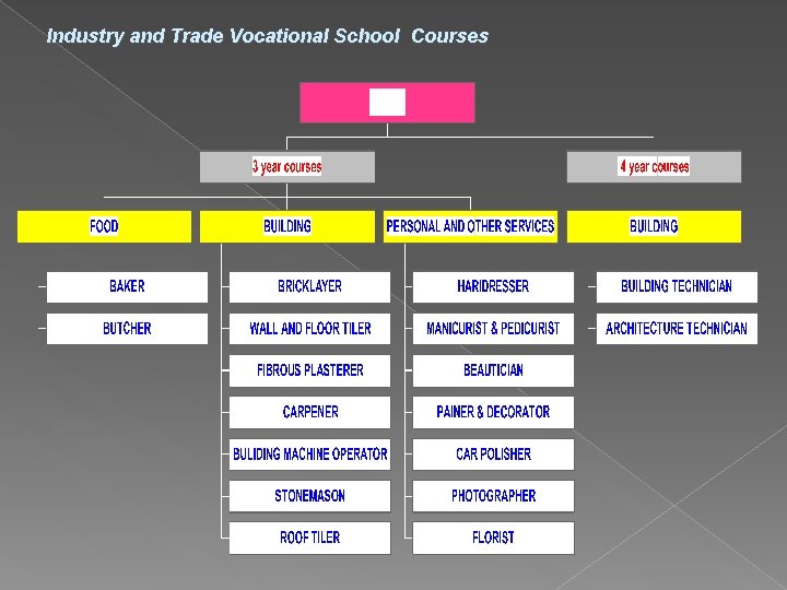 Industry and Trade Vocational School Courses 