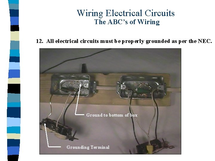 Wiring Electrical Circuits The ABC’s of Wiring 12. All electrical circuits must be properly
