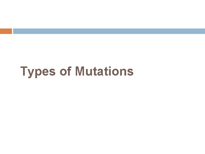 Types of Mutations 