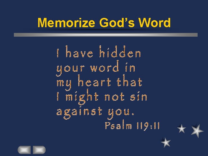 Memorize God’s Word 