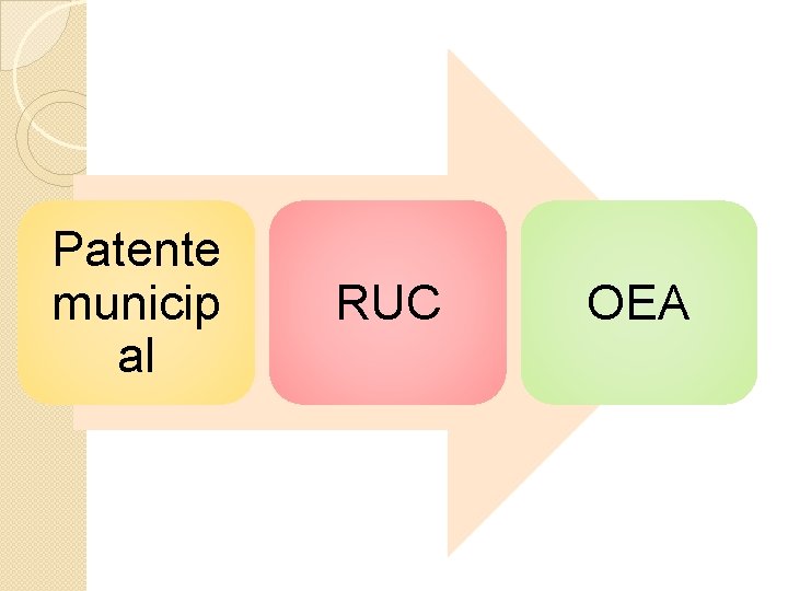 Patente municip al RUC OEA 