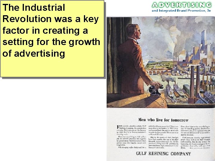 The Industrial Revolution was a key factor in creating a setting for the growth