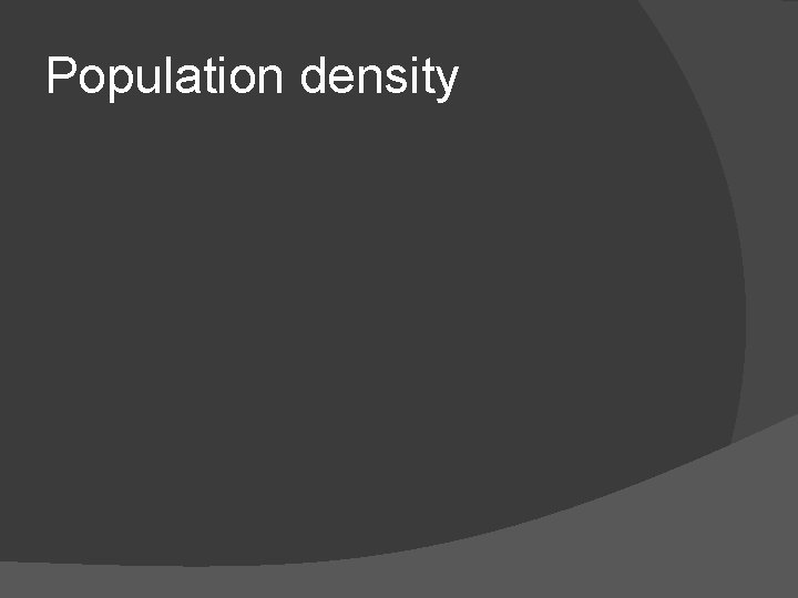 Population density 