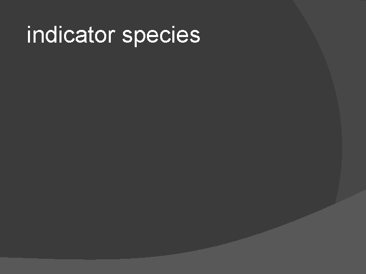 indicator species 