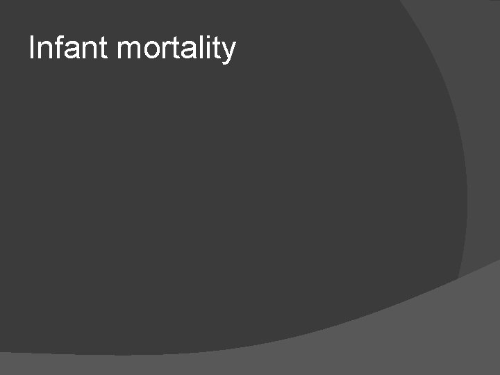 Infant mortality 