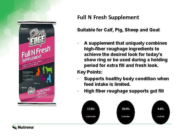 Full N Fresh Supplement Suitable for Calf, Pig, Sheep and Goat • A supplement