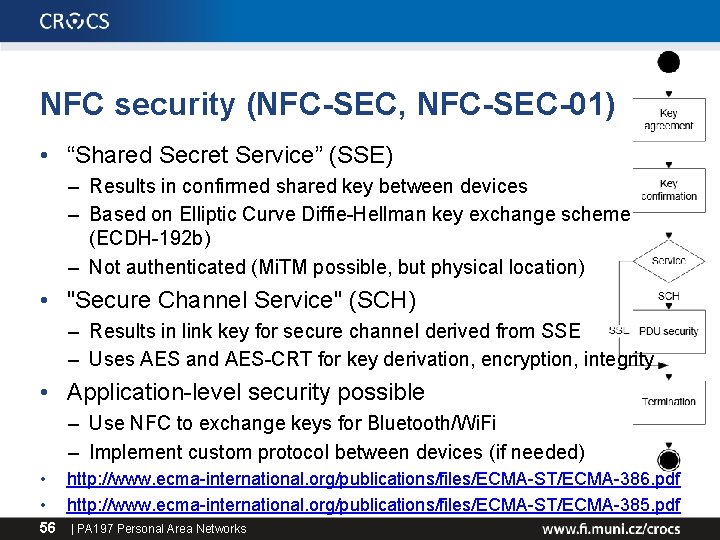 NFC security (NFC-SEC, NFC-SEC-01) • “Shared Secret Service” (SSE) – Results in confirmed shared