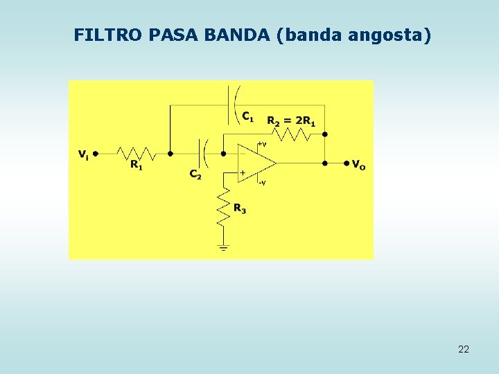 FILTRO PASA BANDA (banda angosta) 22 